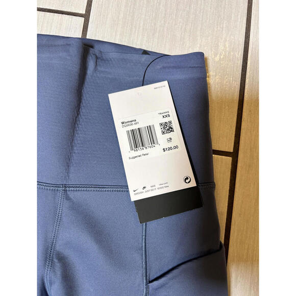 Nike‎ Swoosh Run Women's Pants XXS Diffused Blue Dri-FIT Running NWT - Picture 4 of 5